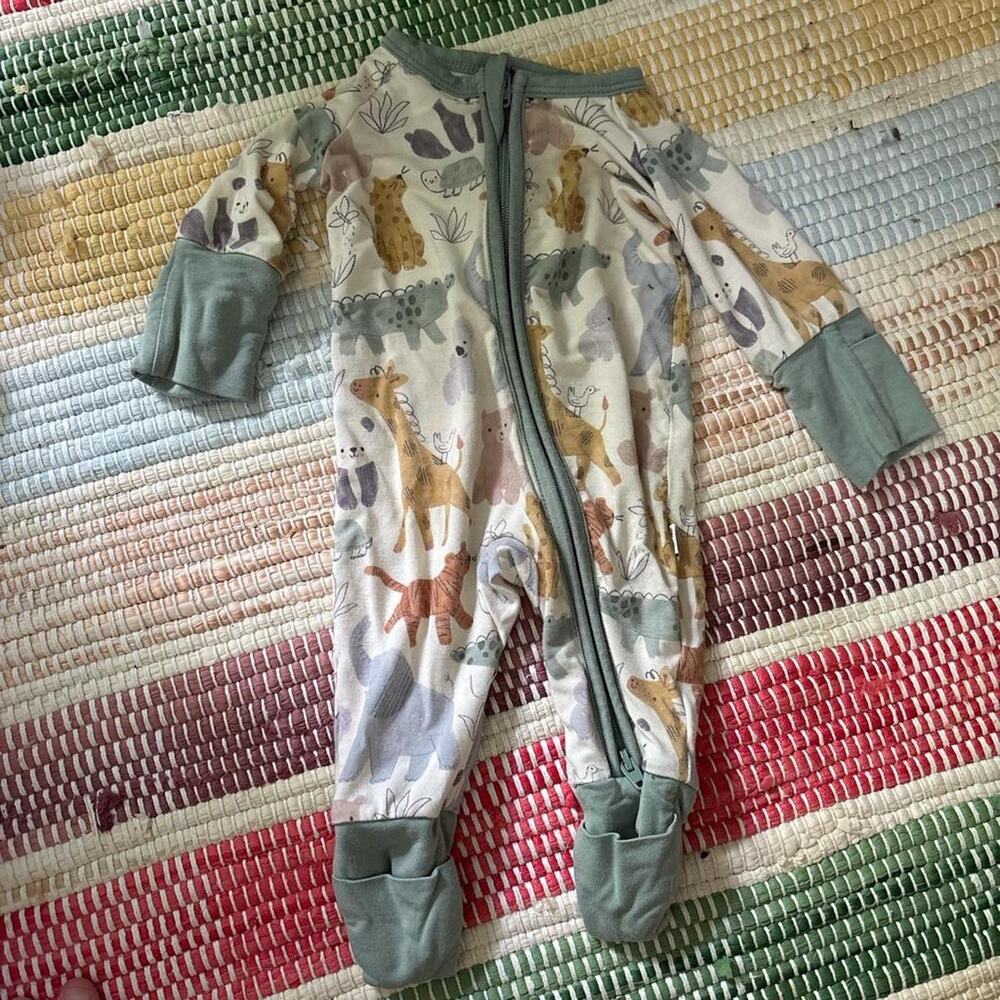 LITTLE SLEEPIES PREEMIE JUNGLE PAJAMAS